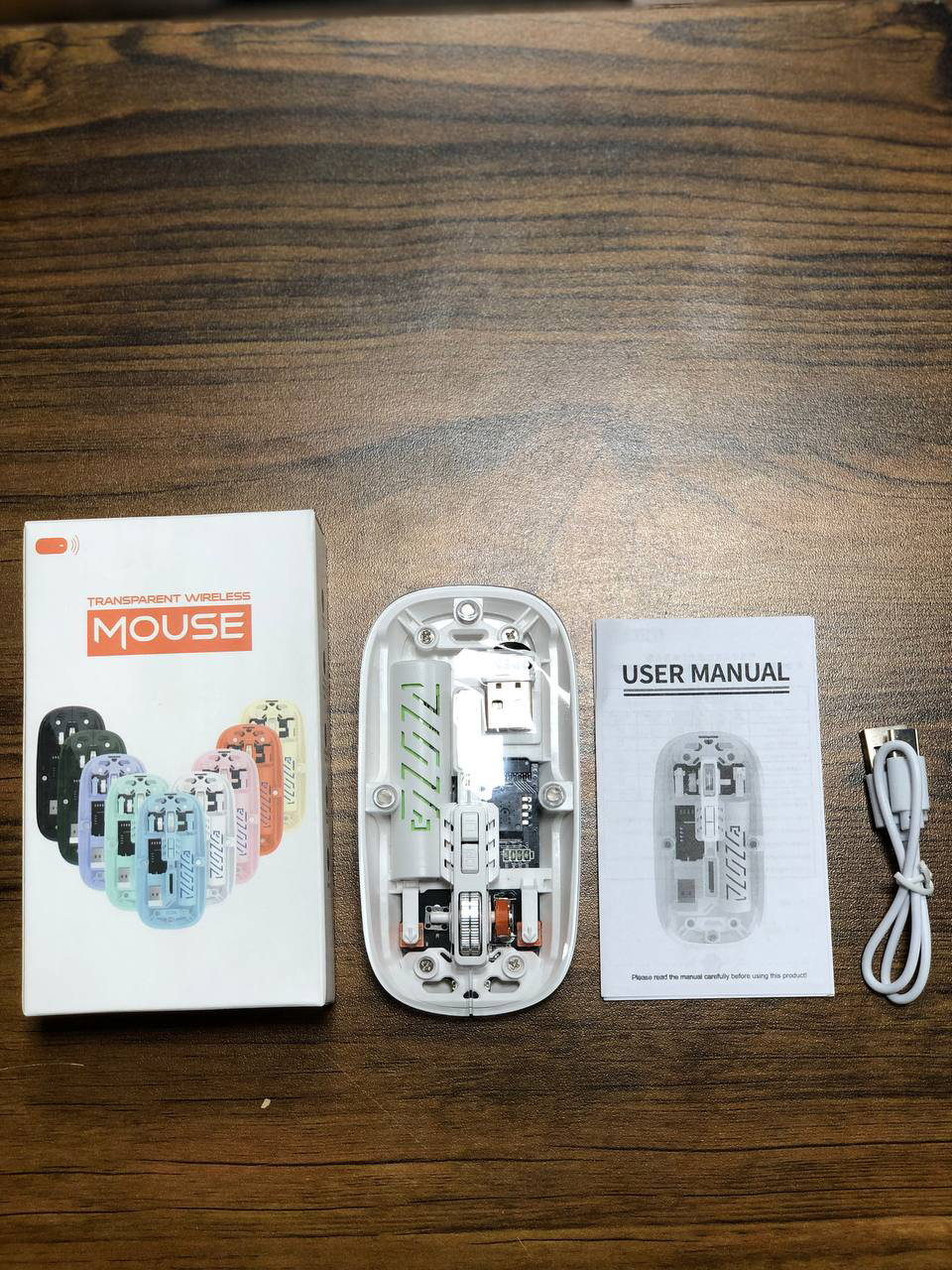 موس بی سیم شیشه ای برند mouse - 1